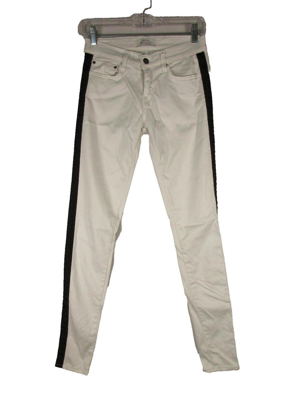 Principle Womens High Rise Denim Innovators Jeans Skinny Leg Pockets Sz 26 White